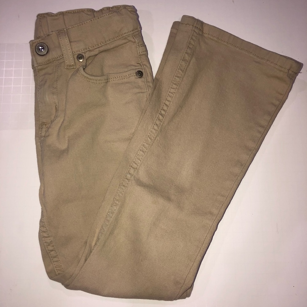 NWOT Girls Sonoma Bootcut Tan Jeans Size 7